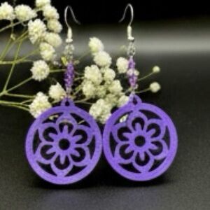 Round Flower Earrings